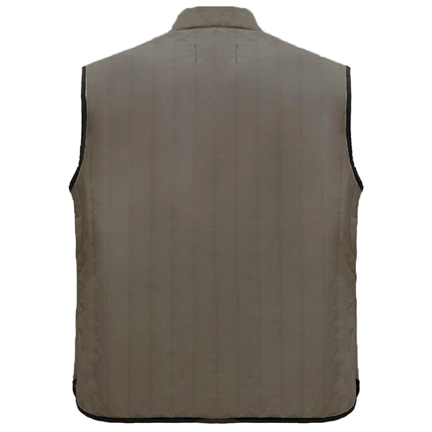 Gray Polyester Men Vest