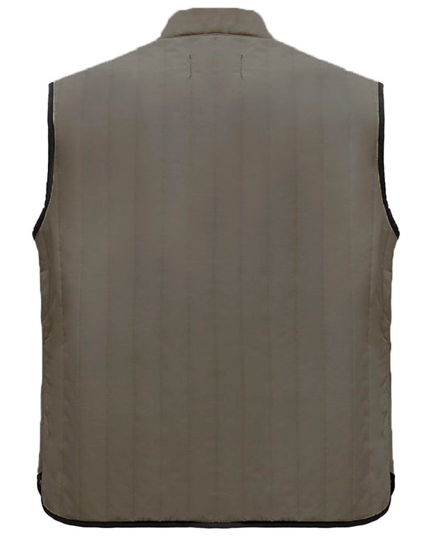 Gray Polyester Men Vest
