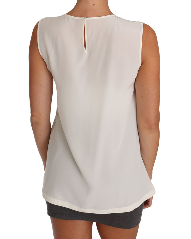 White Silk Crystal Sequined Fairy T-shirt