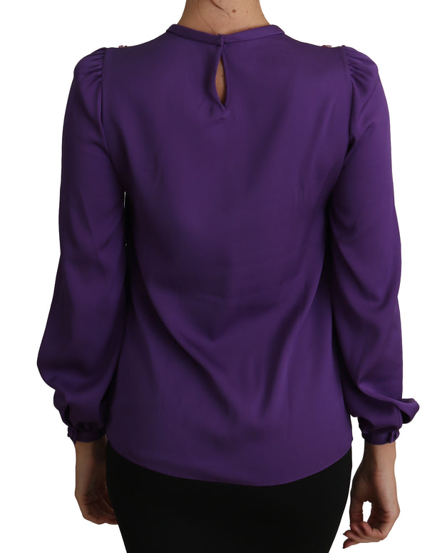 Purple Blouse Prince  Fairy Tale Embellished  Top