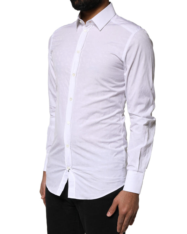 White GOLD Cotton Long Sleeves Dress Shirt