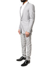 Light Gray Wool GOLD 2 Piece Formal Suit