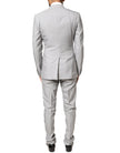 Light Gray Wool GOLD 2 Piece Formal Suit