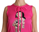 Elegant Pink Silk Family Tank Top Shirt