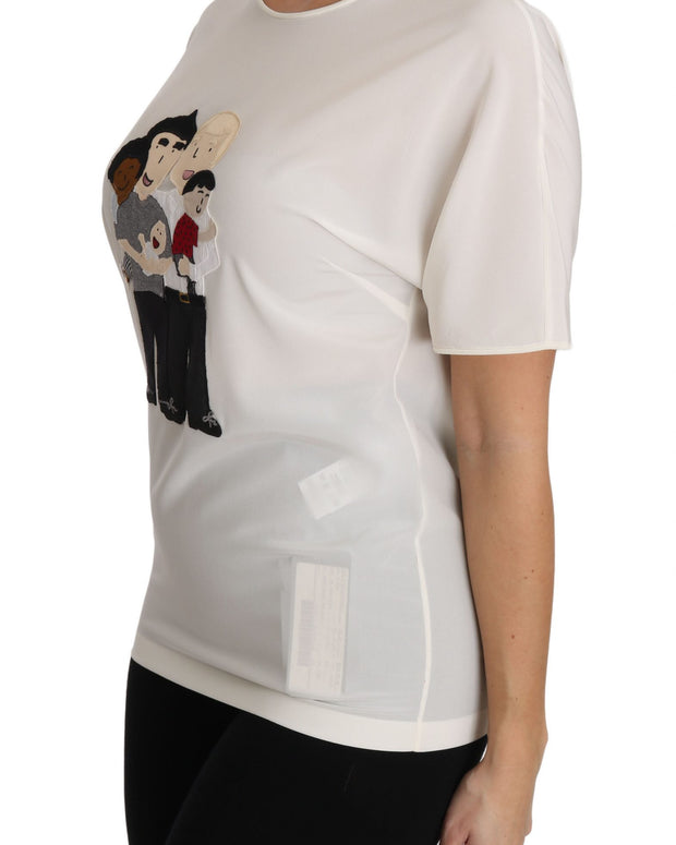 White Silk Stretch #dgfamily T-shirt
