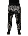 Black Bandana Cotton Skinny Denim Jeans