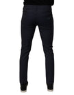 Dark Blue Cotton Stretch Skinny Denim Jeans