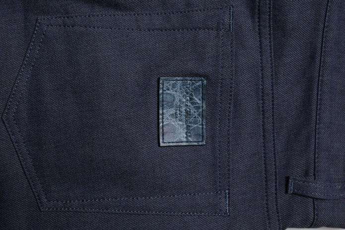 Dark Blue Cotton Stretch Skinny Denim Jeans