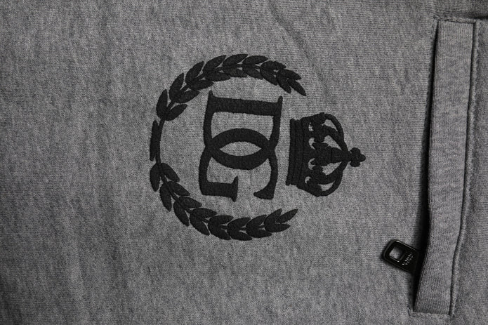 Gray Logo Cotton Jogger Men Sweatpants Pants