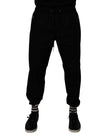 Black Cotton Men Jogger Sweatpants Pants