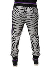 Black White Zebra Men Jogger Sweatpants Pants