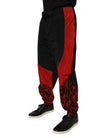 Black Red Leopard Jogger Sweatpants Pants