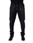 Dark Blue Cotton Stretch Skinny Denim Jeans