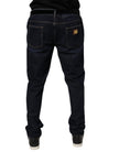 Dark Blue Cotton Stretch Skinny Denim Jeans