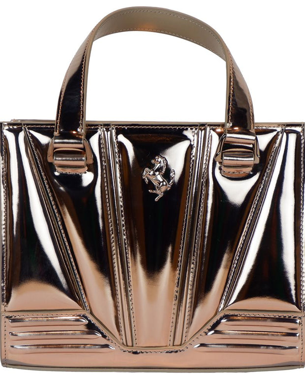 Gray Leather Handbag