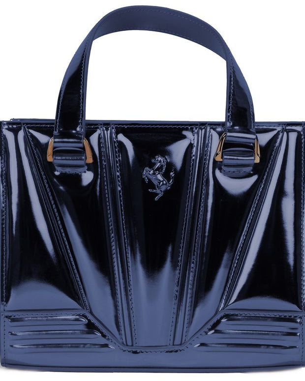 Blue Leather Handbag