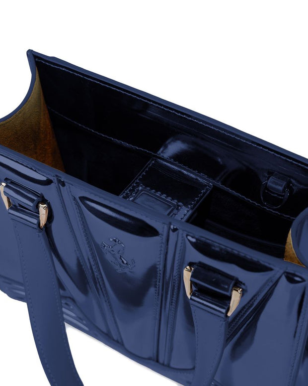 Blue Leather Handbag