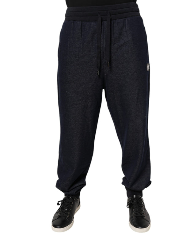 Black Jacquard Jogger Men Sweatpants Pants