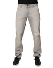 Light Gray Cotton Skinny Denim Jeans