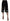 Black Cotton Cropped Embellished Pants