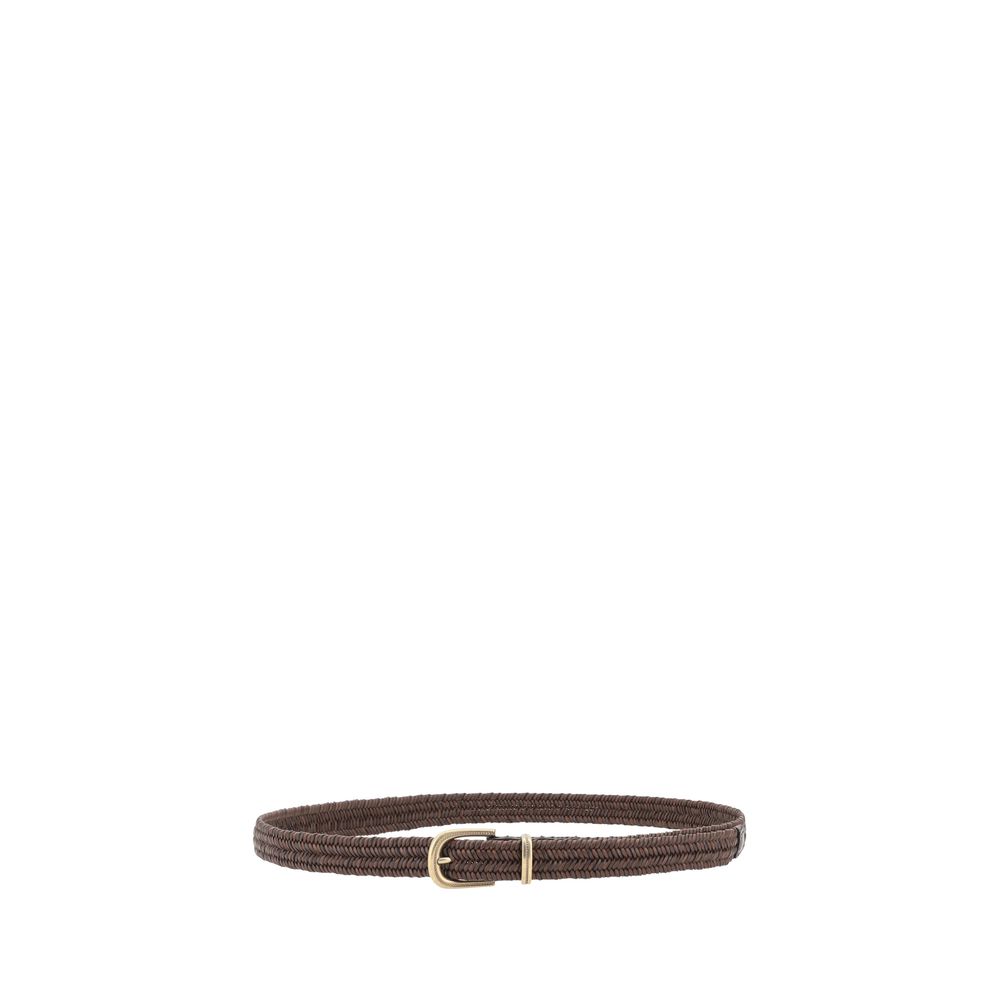 Braided stretch leather Belt