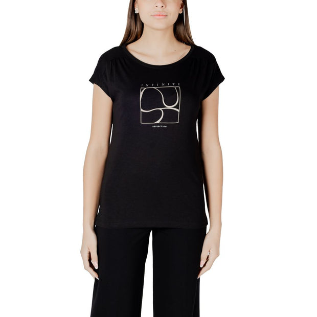 Black Cotton Tops & T-Shirt