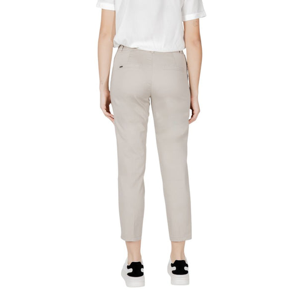 Beige Cotton Jeans & Pant