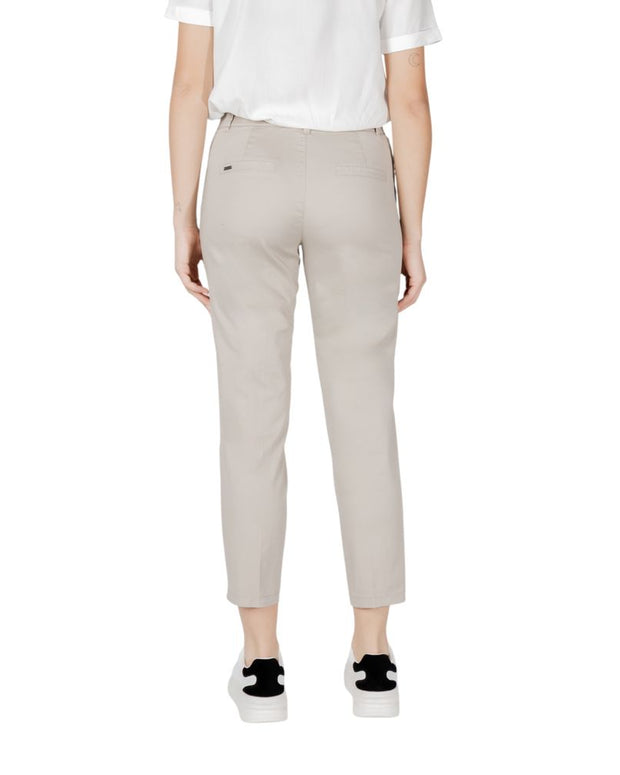 Beige Cotton Jeans & Pant