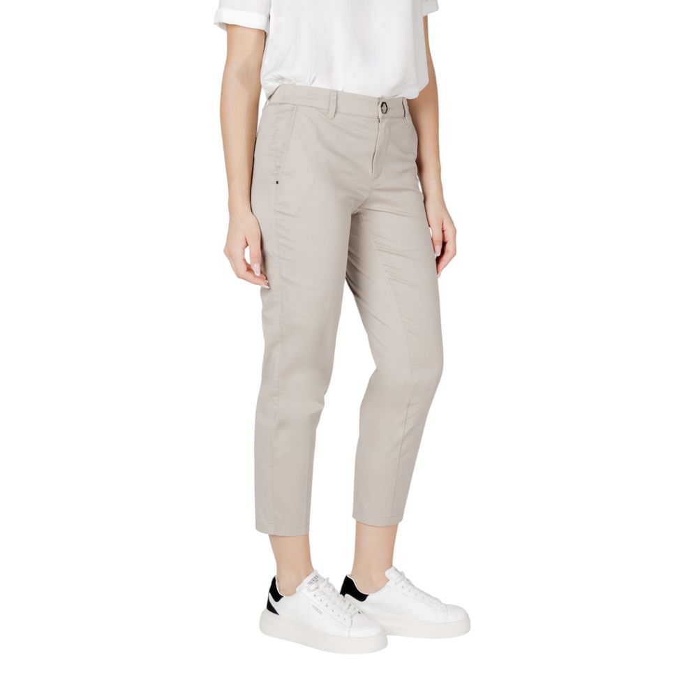 Beige Cotton Jeans & Pant