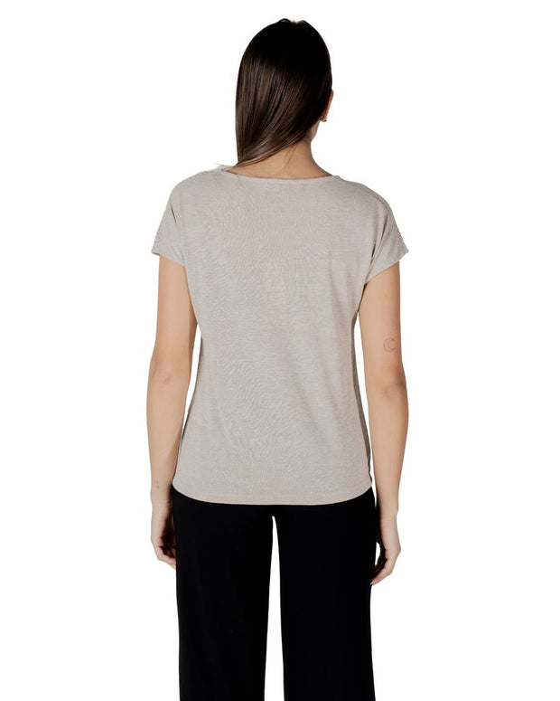 Beige Polyester Tops & T-Shirt