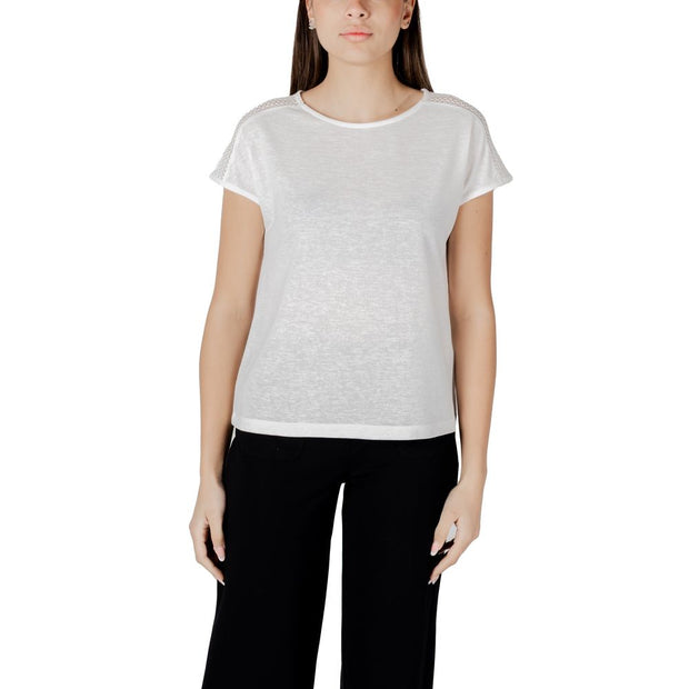 White Polyester Tops & T-Shirt