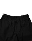 Black Polyester Men Cropped Pants