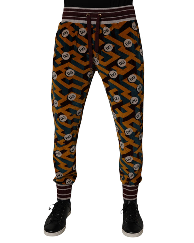 Multicolor Logo Monogram Jogger Sweatpants Pants