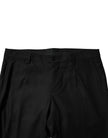 Black Virgin Wool MenSkinny Dress Formal Pants