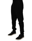 Black Cotton Stretch Skinny Pants