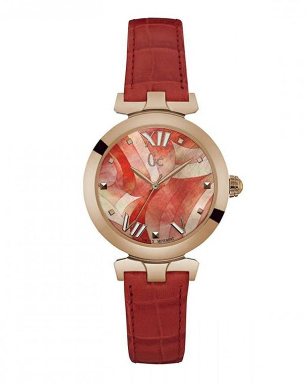 Orange Leather Dress Watch