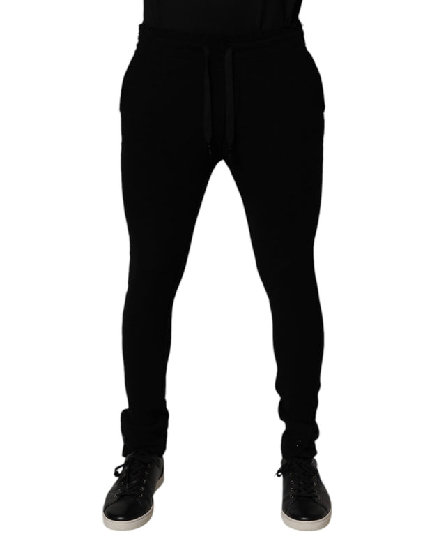 Black Cashmere Jogger Men Sweatpants Pants