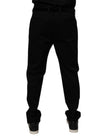 Black Cotton Men Skinny Dress Formal Pants