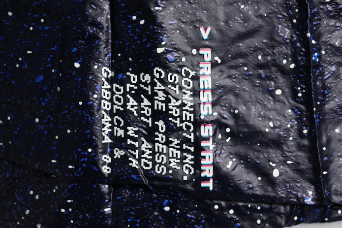 Dark Blue DG Game Print Cotton Jogger Pants