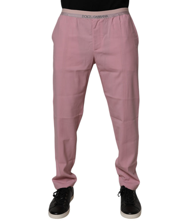 Pink Cotton Stretch Chino Pants
