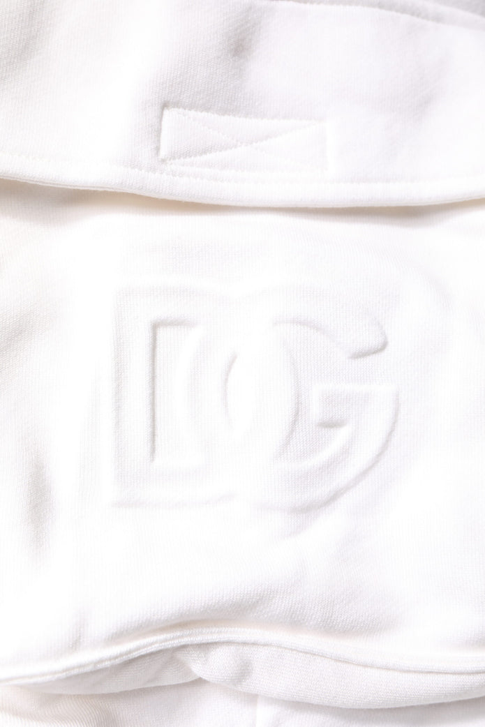 White Cotton Cargo Bermuda Sweatshorts Shorts