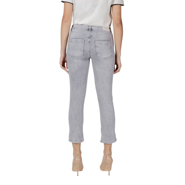Gray Cotton Jeans & Pant