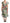 Green Floral Short Sleeves Cotton V-neck Dress