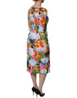 Multicolor Floral Side Slit Midi Dress