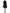 Black Cotton Long Sleeves A-line Mini Dress