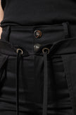 Black Cotton High Waist Cargo Pants