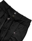 Black Cotton High Waist Cargo Pants