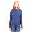 Blue Viscose Women T-Shirt