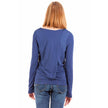 Blue Viscose Women T-Shirt