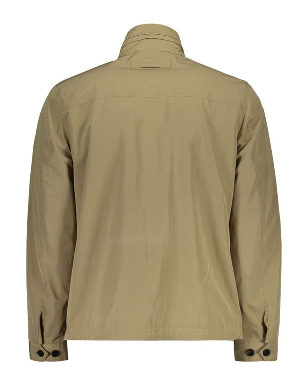 Beige Polyester Men Jacket